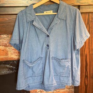 Madewell Denim Babydoll Shirt - Size XL